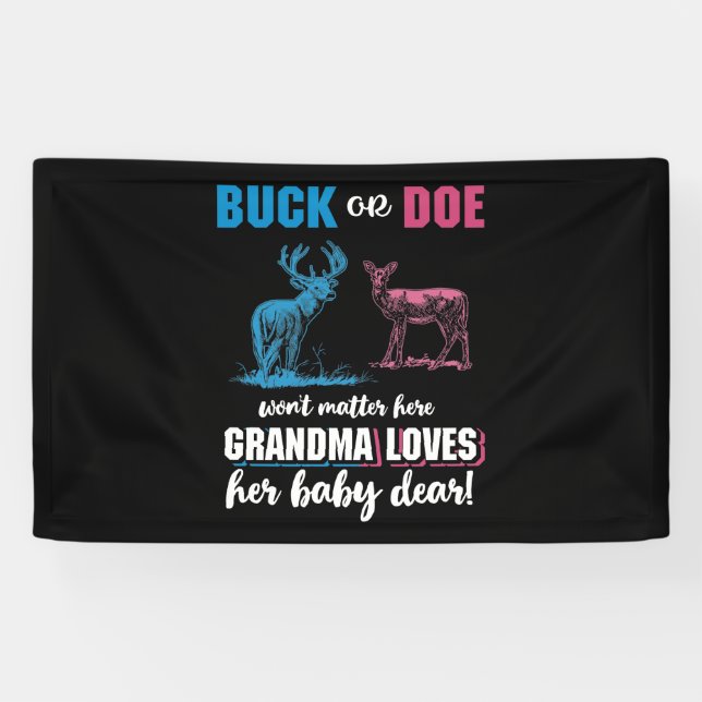 Banderoles Genre Reveillez Buck ou Doe Party Grand-mère (Horizontal)