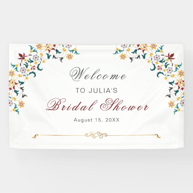 Banderoles Géométrie Vintage Motif Classique Intriqué Mariage (Horizontal)