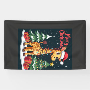 Banderoles Girafe Joyeux Noël Éclairage de l'Arbre de Noël Pè