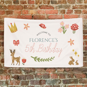 Banderoles Girls Whimsical Fairytale Girl Birthday Welcome