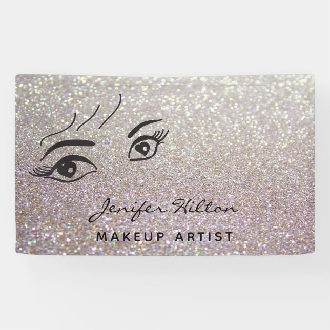 Banderoles Glam moderne chic cils et sourcils (Horizontal)