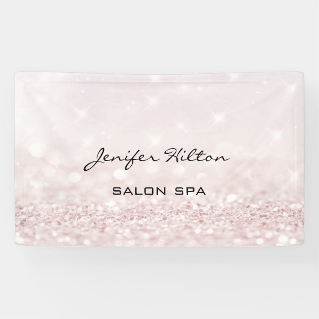 Banderoles Glamour chic moderne faux glittery bokeh (Horizontal)