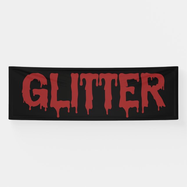 Banderoles Glitter en typographie de Blood (Horizontal)