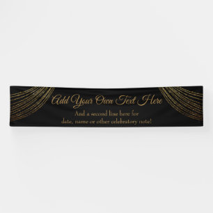Banderoles Glitterie brillante Gold Garland Ajouter votre pro