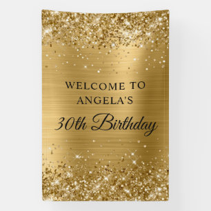 Banderoles Glittery Gold Foil 30e anniversaire Vertical