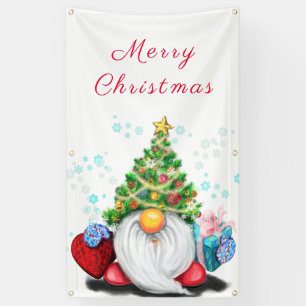 Banderoles Gnome mignonne avec arbre de Noël Casquette et ca