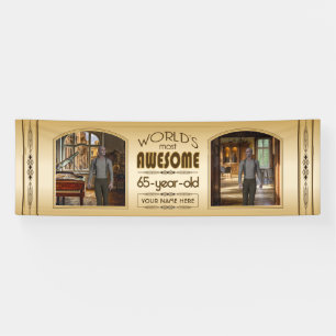 Banderoles Gold 65th Birthday World's Best Custom Photo Frame