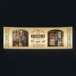 Banderoles Gold 80th Birthday World's Best Custom Photo Frame<br><div class="desc">Célébrez l'anniversaire marquant de votre aîné préféré avec ce cadeau classe qui leur rappelle à quel point ils sont fabuleux. Des lignes et des tons clairs de brun, d'or et de crème composent ce cadre simple mais élégant qui peut être customisé avec votre photo, nom, initiales ou autre texte favori....</div>