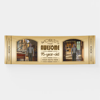 Banderoles Gold 95th Birthday World's Best Custom Photo Frame