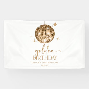 Banderoles Gold Disco Ball Golden Anniversaire