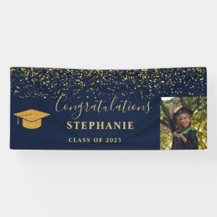 Banderoles Gold Script Marine Fetti Félicitations Grad