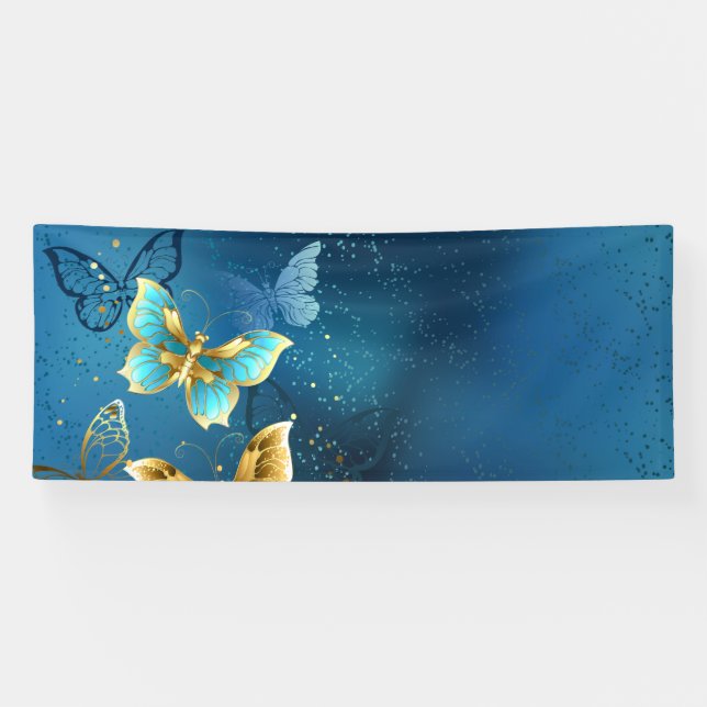 Banderoles Golden butterflies (Horizontal)