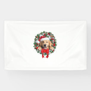 Banderoles Golden Retriever décoration de couronne Noël Noël