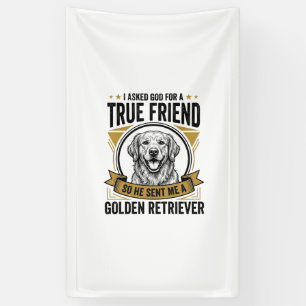 Banderoles Golden Retriever Vrai Ami Vintage Amateur de Chien