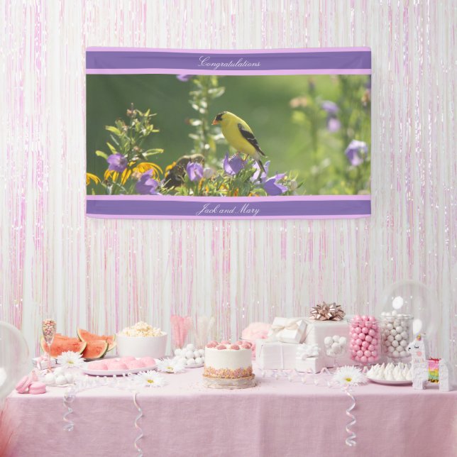 Banderoles Goldfinch Spring Garden Wedding (Fête)
