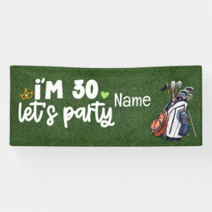 Banderoles Golf 30e anniversaire cadeaux pour golfeur