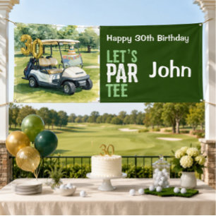 Banderoles Golf 30e Anniversaire pour la fête d'un golfeur