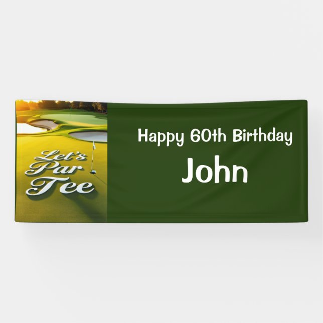 Banderoles Golf 60e anniversaire pour la fête de golf (Horizontal)
