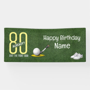 Banderoles Golf 80e anniversaire cadeaux pour golfeur