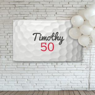 Banderoles Golf Ball Anniversaire - 50e ou autre année