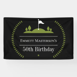 Banderoles Golf de luxe moderne 50e anniversaire du Golfer Pa