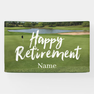 Banderoles Golf heureux retraite sur le terrain de golf