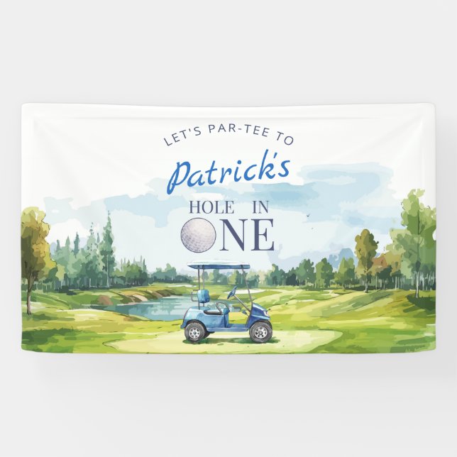 Banderoles Golf Hole In One 1er Anniversaire  (Horizontal)