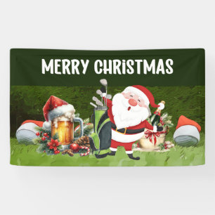 Banderoles Golf Joyeux Noël balles de golf porter chapeau de 