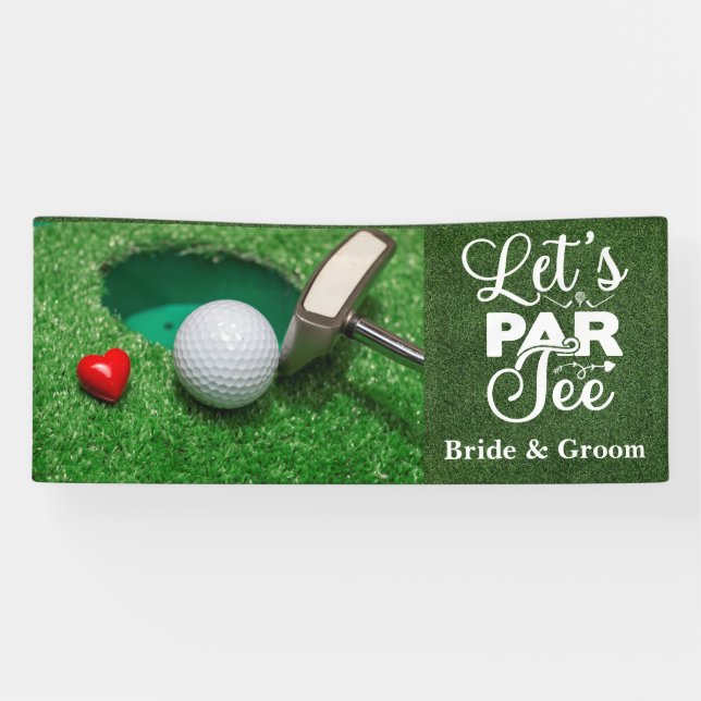 Banderoles Golf Mariage avec laissez-passer (Horizontal)