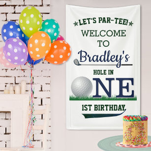 Banderoles Golf PAR-TEE 1er anniversaire Bienvenue