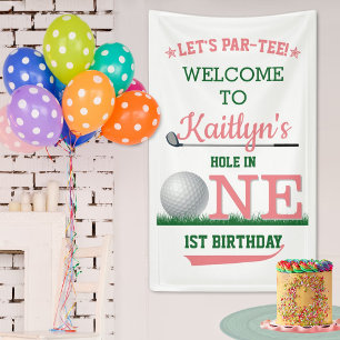 Banderoles Golf PAR-TEE 1er anniversaire Bienvenue