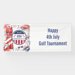 Banderoles Golf Thème Américain 4 Juillet Indépendance