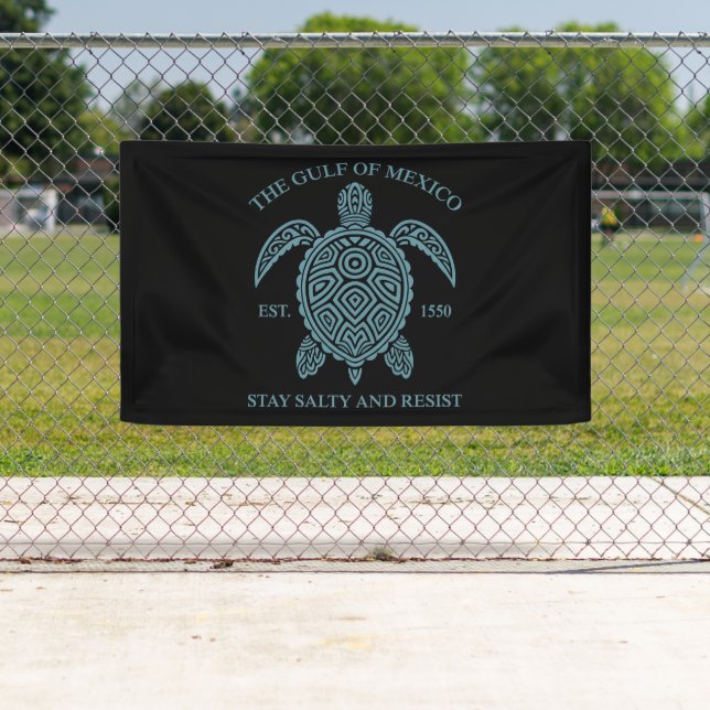 Banderoles Golfe Du Mexique ESTD 1550 Séjournez Salé Et Résis (En situation)