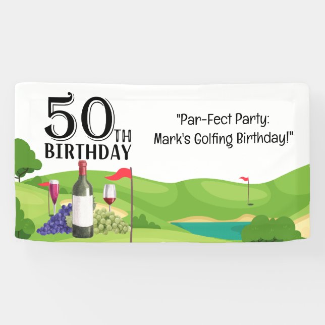 Banderoles Golfer 50e anniversaire (Horizontal)