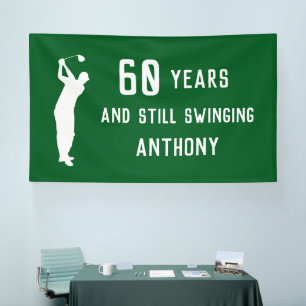 Banderoles Golfeur d'anniversaire Drôle 60e joyeux Papa Par S
