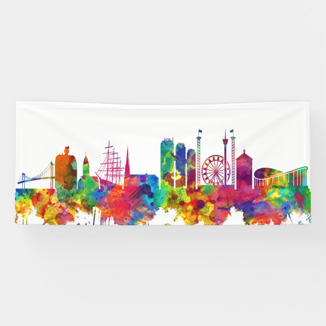 Banderoles Göteborg Suède Skyline (Horizontal)