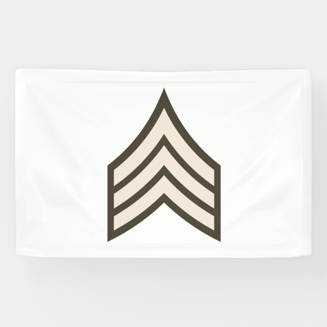 Banderoles grade de sergent de l'armée (Horizontal)