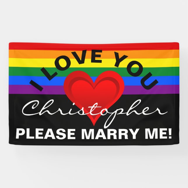 Banderoles Gradients RED LOVE HEART + votre backgr. & idées (Horizontal)