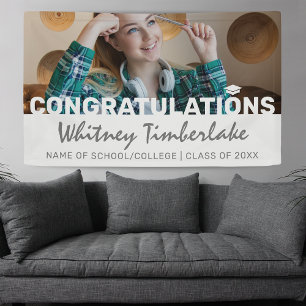 Banderoles Graduate 2025 Photo Félicitations