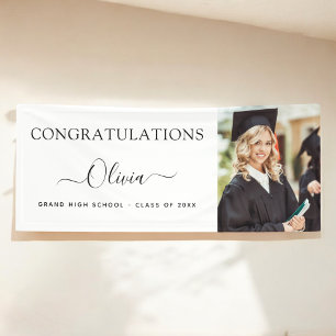 Banderoles Graduation 2024 Black Gold High School College