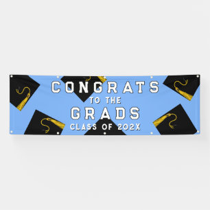 Banderoles Graduation 2025 Bleu clair