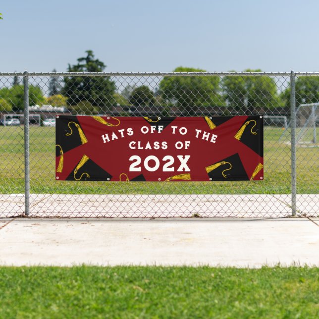 Banderoles Graduation 2025 Maroon (En situation)