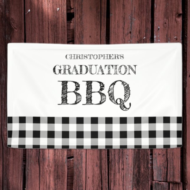 Banderoles Graduation BBQ Gingham (Créateur téléchargé)