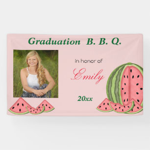 Banderoles Graduation, BBQ, Watermelon, Fun, Custom