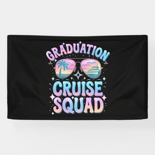Banderoles Graduation Cruise Squad Cruising Ship Retro (Horizontal)
