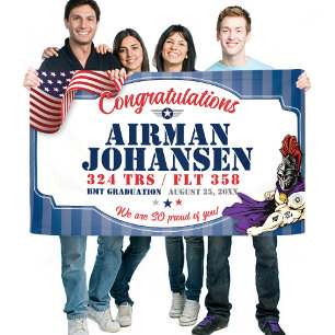 Banderoles Graduation de la Force aérienne 324 TRS Chevaliers