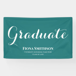 Banderoles Graduation Moderne Élégant Vert Intérieur