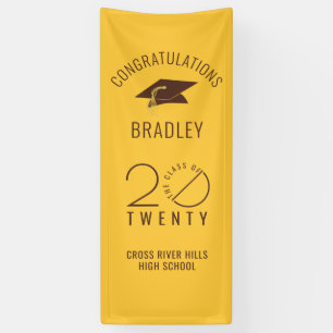 Banderoles Graduation moderne Gold Styliste Année de classe