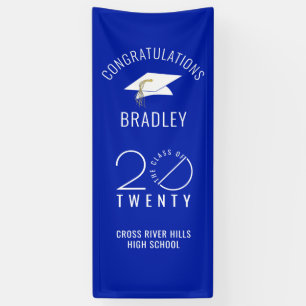 Banderoles Graduation moderne Royal Blue Styliste Année de cl