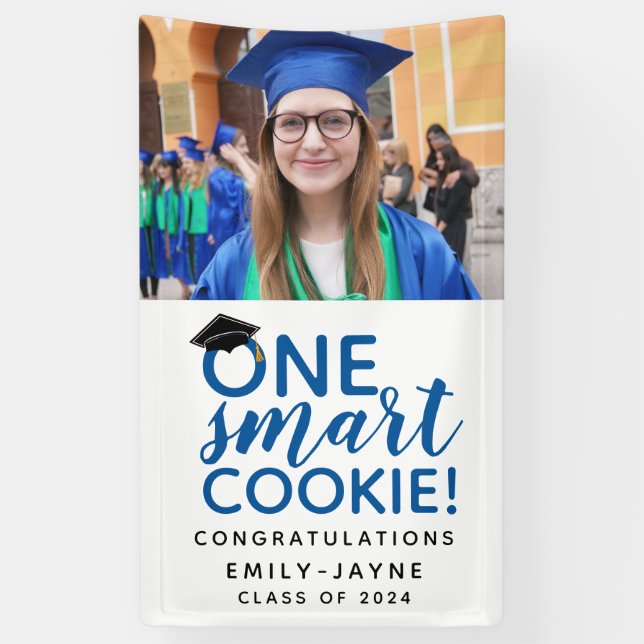 Banderoles Graduation One Smart Cookie Photo (Vertical)